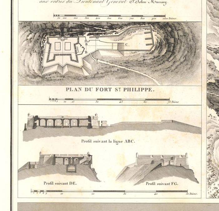 Mapa de la fortalesa, ampliat del mapa general de Suchet.