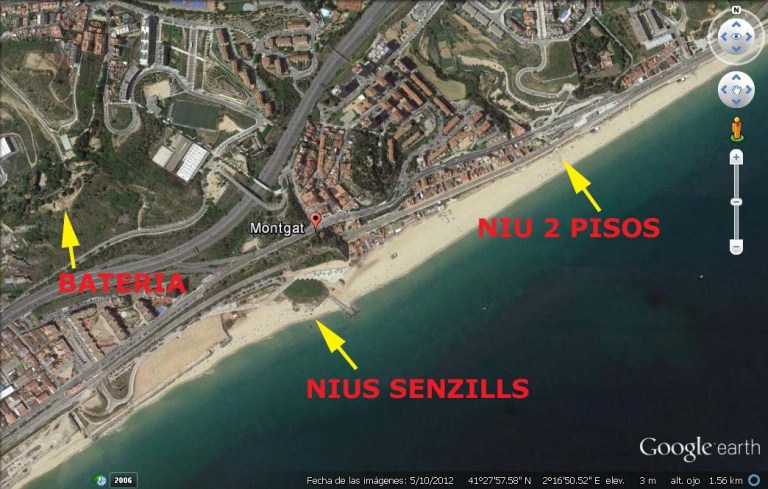 Situem els nius a la costa i la bateria a la muntanya.