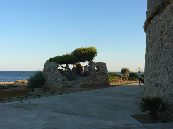 Les escasses restes de la torre.